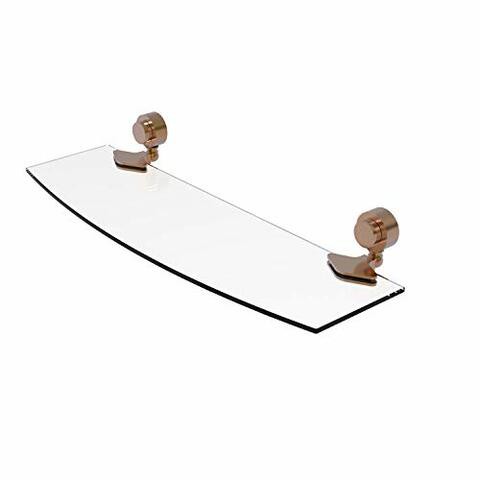 Allied Precision Industries Allied Brass 433/18 Venus Collection 18 Inch Glass Shelf, Brushed Bronze