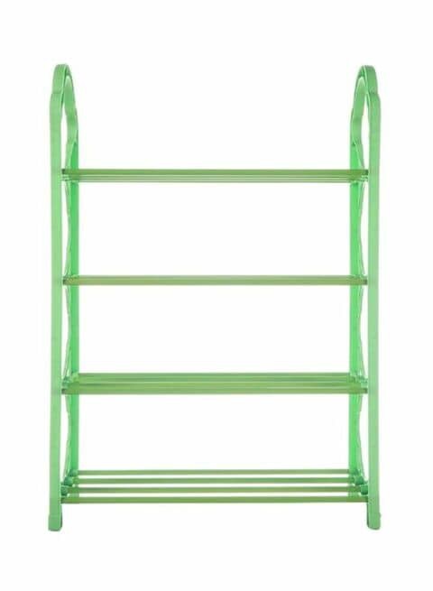 Sharpdo 4-Layer Simple Shoe Rack Green/White