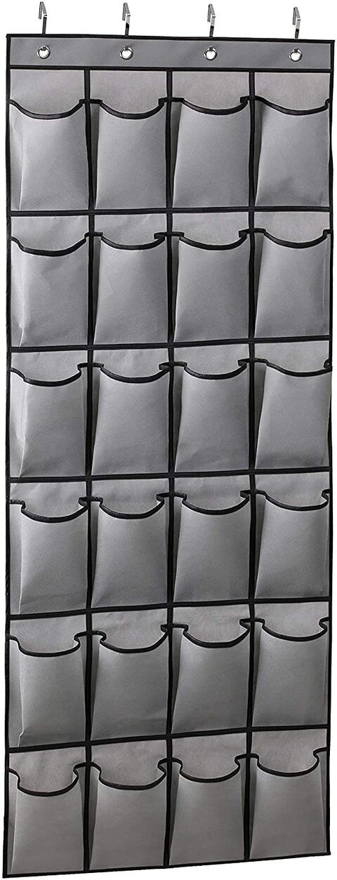 ALISSA-24 Pockets Over the Door Shoe Organizer Hanging Shels Storage