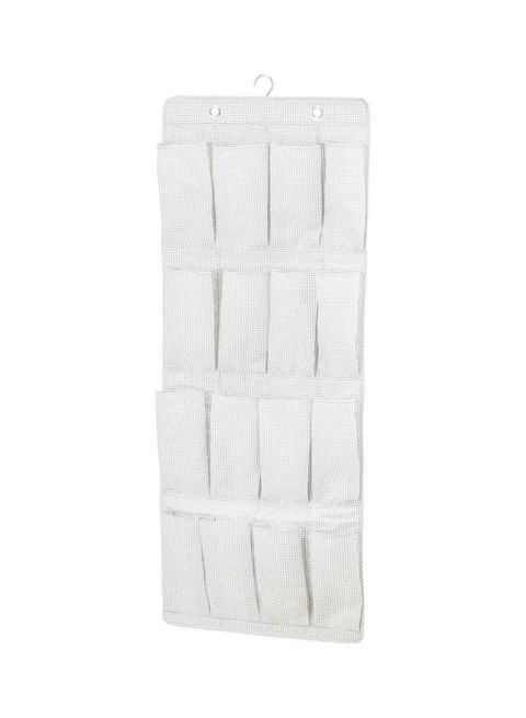 Generic Hanging Shoe Organiser White/Black 51X140cm