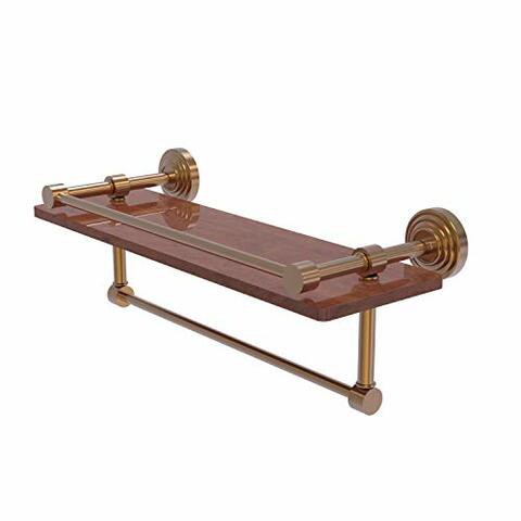 Allied Precision Industries Allied Brass Wp-1-16Tb-Gal-Irw Waverly Place Collection 16 Inch Ipe Ironwood Gallery Rail And Towel Bar Wood Shelf