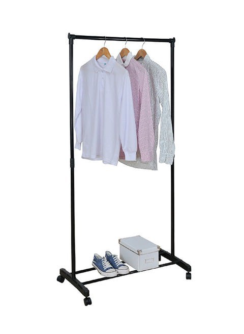 Generic - Garment Rack Silver/Black 80x42x96-165centimeter