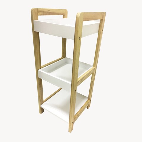 LINGWEI Wooden Stand Multiuse Flower Stand Storage Organizer Bathroom Rack Bathroom Storage Rack Wood Rack Bathroom Accessories Rack Freestanding Toilet Storage Shelves