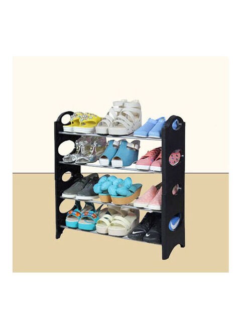 Generic Home Shoe Organizer Rack - Four Layers Black