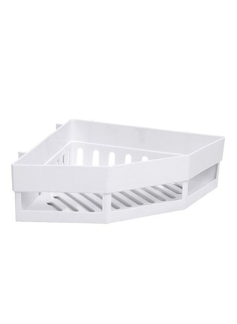 Generic - Wall Mounted Corner Shelf White 27 x 6 x 18.5centimeter