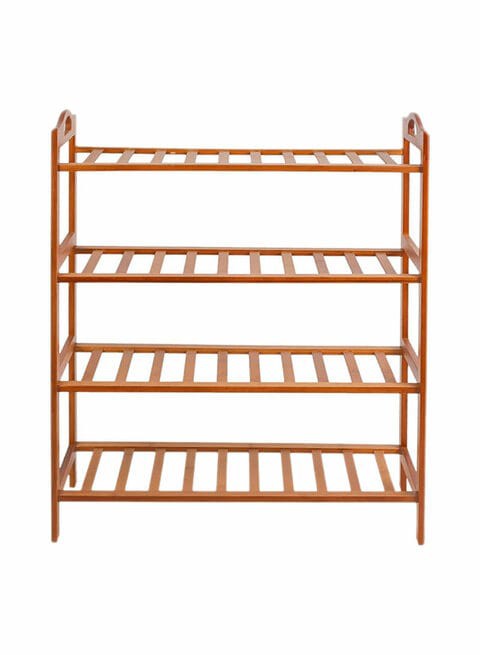 4-Tier Shoe Rack Organizer Natural Bamboo