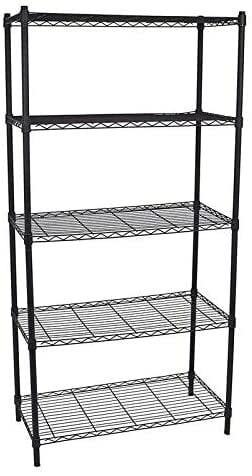 Mumoo Bear 5-Tier Wire Shelving Bathroom Storage 5 Shelves Unit Metal Kitchen Storage Rack