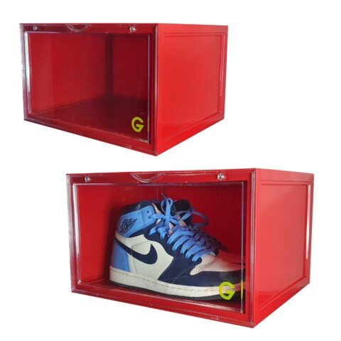 Goldedge Sneaker Storage Box Stack Up Series - One Box Red 36cm