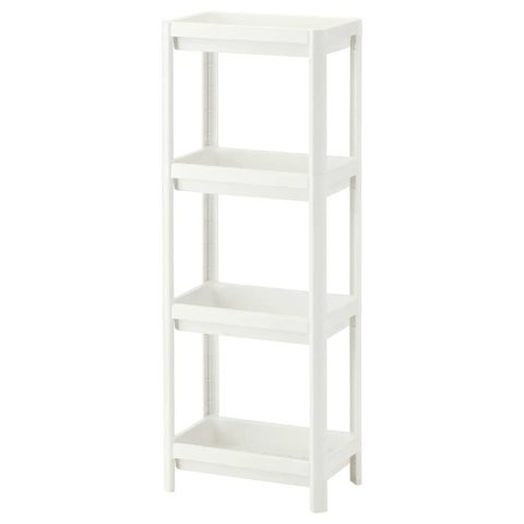 ZENHOME Storage Shelf Unit White 36x100 cm