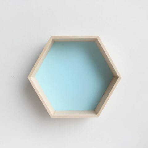 Generic Home Decor, Hexagon Shelf, Blue