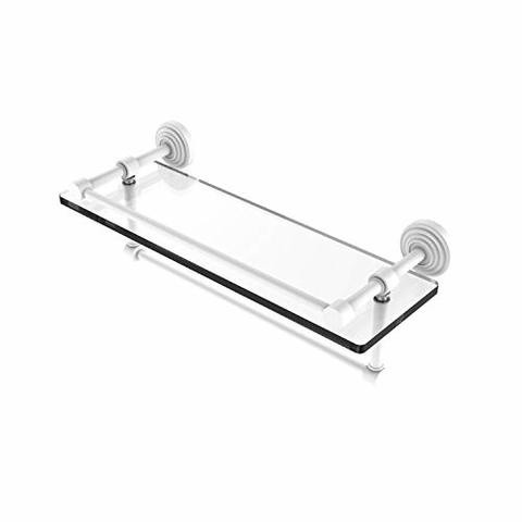 Allied Precision Industries Allied Brass Wp-1Tb/16-Gal 16 Inch Gallery Towel Bar Glass Shelf, Matte White