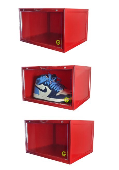 Goldedge Sneaker Storage Box Stack Up Series - Three Box Red 36cm