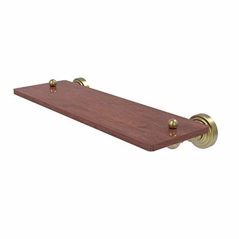 Allied Precision Industries Allied Brass Wp-1-16-Irw Waverly Place Collection 16 Inch Solid Ipe Ironwood Wood Shelf, Satin Brass