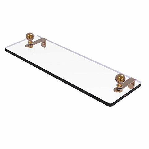 Allied Precision Industries Allied Brass Ma-1/16 Mambo 16 Inch Vanity Beveled Edges Glass Shelf, Brushed Bronze