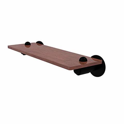 Allied Precision Industries Allied Brass Sh-1-16-Irw Soho Collection 16 Inch Solid Ipe Ironwood Wood Shelf, Matte Black