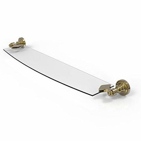 Allied Precision Industries Allied Brass Dt-33/18 Dottingham Collection 18 Inch Glass Shelf, Unlacquered Brass