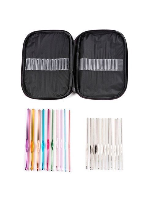 Generic 22-Piece Crochet Knitting Needle Set Zk1037002 Multicolour