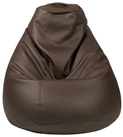 HomeCanvas High Back Bean Bag Chair, Brown, X-Large