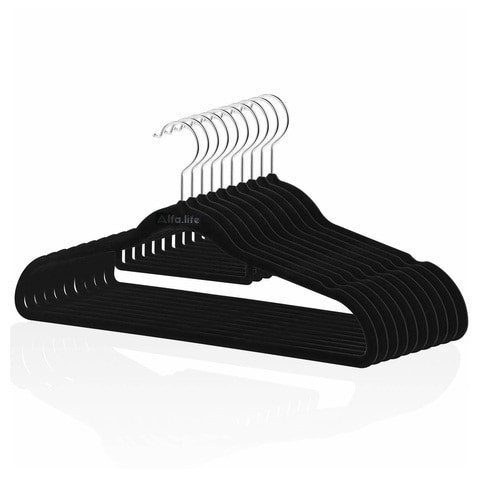 30-Piece Velvet Hanger, Non-Slip Hanger Space-Saving Hanger, Suit Hangers, Flat Design with 360&deg; Swivel Hook for Space Adaptive