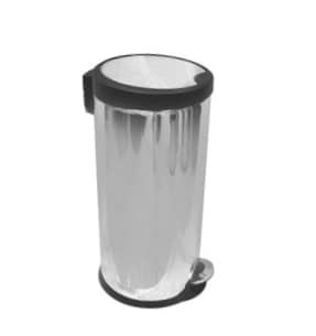 AKC Soft Closing Trash Bin Metallic Silver 27L