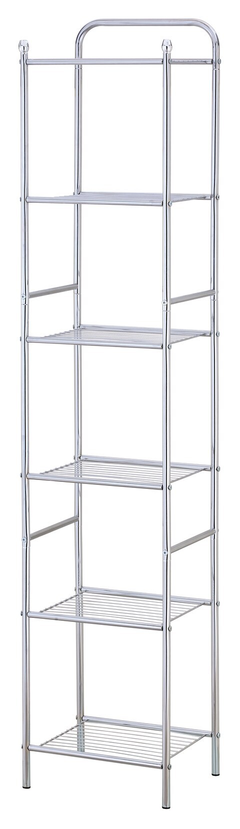 Zenments, 6 Tier Wire Shelf, Chrome, 32.5W x28D x157.5H cm, HTC-ZEN-260