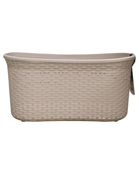 Addis Rattan Laundry Basket Calico