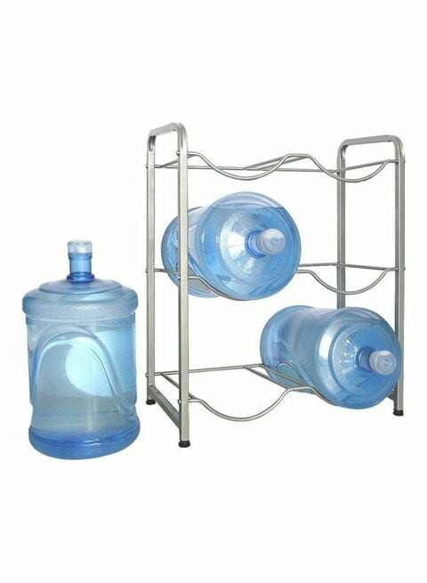 6-Compartment Metal Water Bottle Stand grey 79x63.5cm