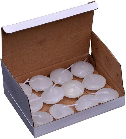 YATAI - Floating Disc 12Pcs Candle Hand Poured Paraffin Wax Romantic Candles Floating Tea Lights Candles