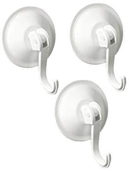 Strong Wall Hooks (White Colour Suction Hook), Multi-Purpose Use Hook, Very Attractive (Pack of 3 Units).