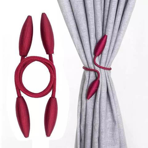 Deals For Less -  2 PcsMagnetic Tieback, Curtain Holder, Maroon  Golor