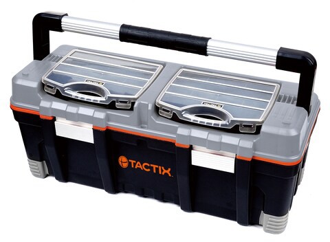 TACTIX - 26IN. FULL LENGTH HANDLE TOOL BOX WITH 2 ORGANIZER - TTX-320312