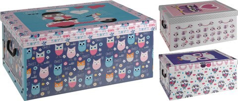 OWL DESIGN STORAGE BOX, BLUE, K8718158165749