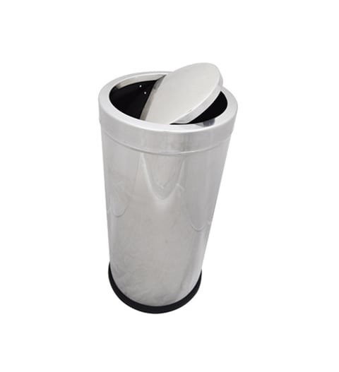 AKC Stainless Steel Bin With Swing Top Silver