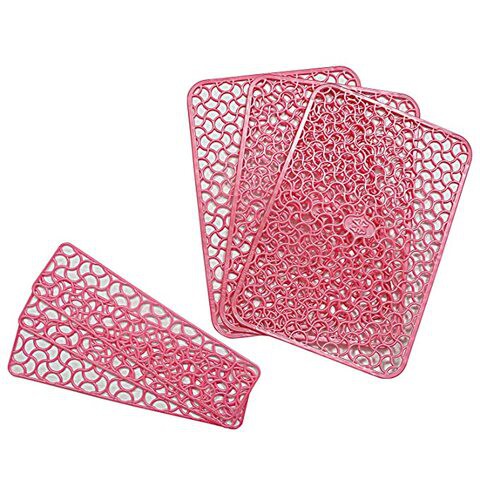 Kuber Industries Fridge Mat with Fridge Door Tray mat 6 Pcs, Pink