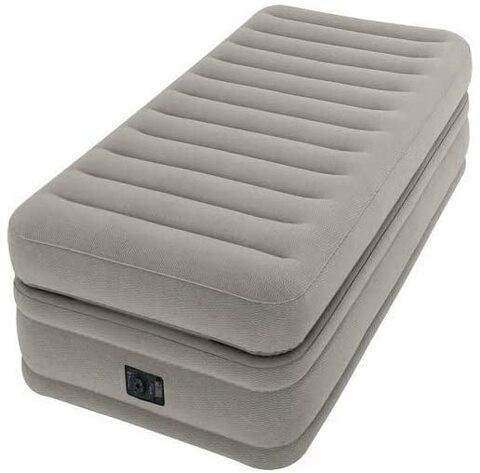 Intex PVC Prime Comfort Single Size Raised Airbed, H42.8 x W49 x D23.4cm