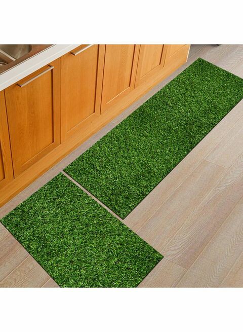 Angel City Bath Kitchen Floor Mat Antiskid Soft Hand Machine GREEN 40X60centimeter