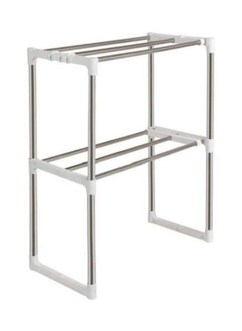 Generic Adjustable Microwave Kitchen Shelf Rack Silver 50.8centimeter