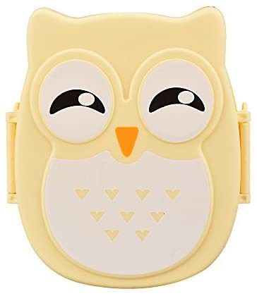 Generic - Owl Lunch Box Food Container Storage Box Portable Bento Box Yellow