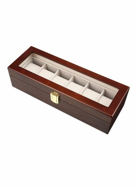 East Lady 6 Grid Wood Watch Organizer 2018082540