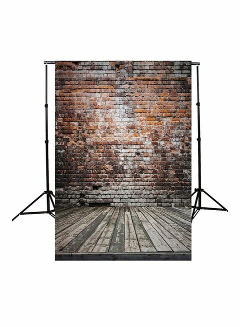 Generic Vintage Brick Wall Foldable Backdrop Black/Brown