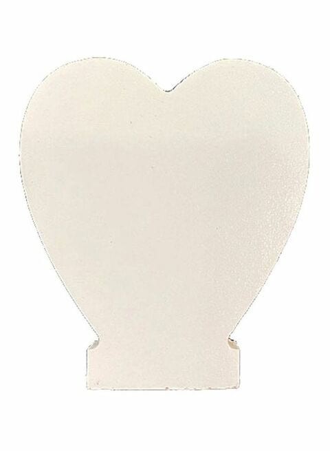 East Lady Decorative Wooden Heart Beige 7x8x2cm