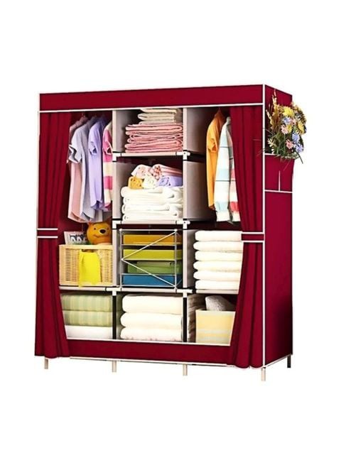 Generic Portable Wardrobe Organizer Maroon