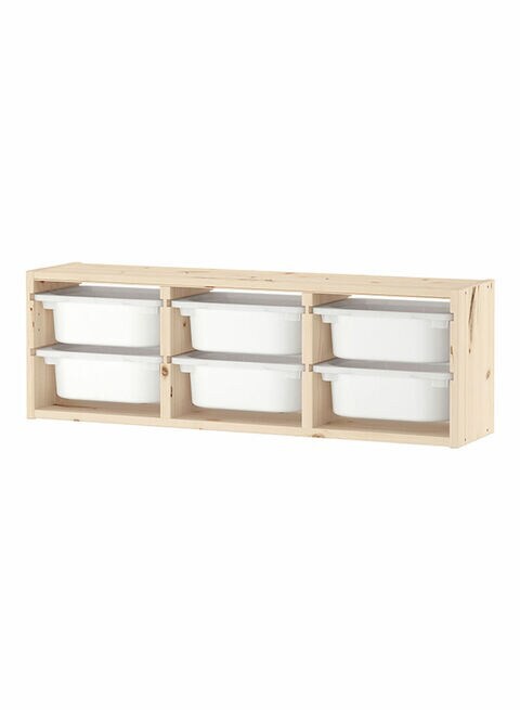 Wall Storage Beige 93x21x30centimeter