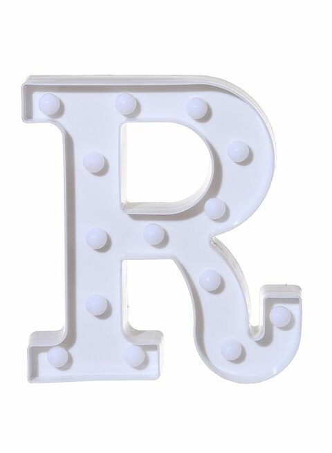 Voberry Alphabet Letter R Led Hanging Light White 22X18X4.5cm