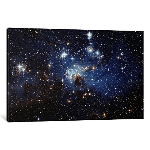 Icanvasart 1-Piece Lh-95 Stellar Nursery &#39;Hubble Space Telescope&#39; Canvas Print By Nasa, 0.75 X 18 X 12-Inch