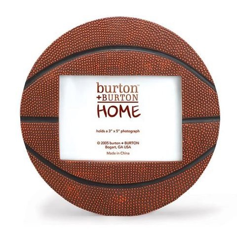 Burton &amp; Burton Basketball Shaped Picture Frame - Perfect For Sports Team Photo!