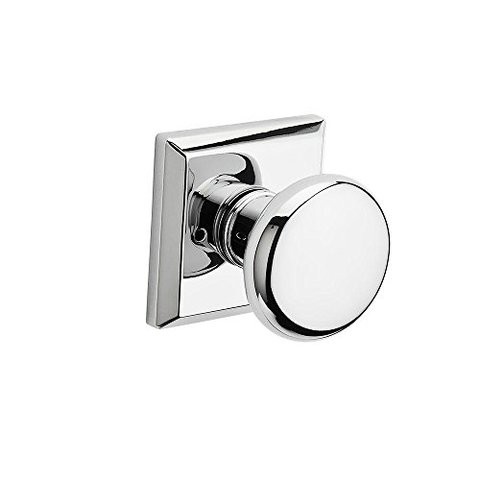 Baldwin Pvroutsr260 Baldwin Reserve Privacy Round With Traditional Square Rose In Bright Chrome Finish