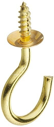 Stanley Hardware S759-060 Cd8481 Cup Hooks In Bright Brass, 2 Pack