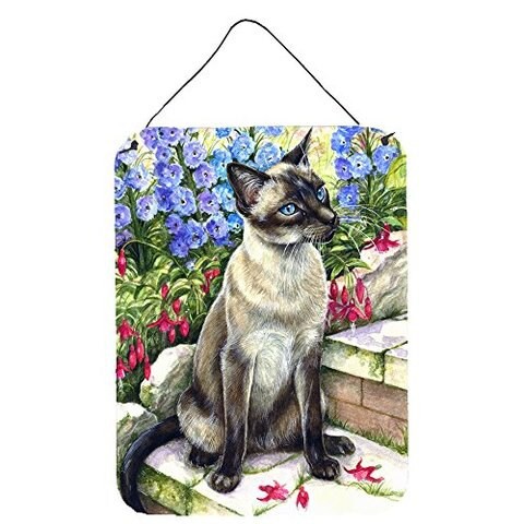 Caroline&#39;s Treasures Cdco0026Ds1216 Siamese Cat In The Garden Wall Or Door Hanging Prints, 12X16, Multicolor