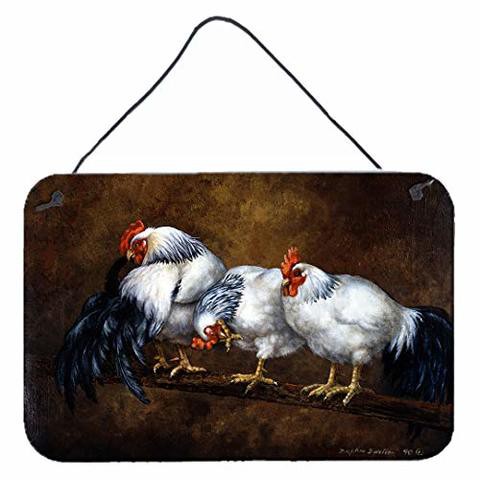 Caroline&#39;s Treasures Bdba0081Ds812 Roosting Rooster And Chickens Wall Or Door Hanging Prints, 8X12, Multicolor